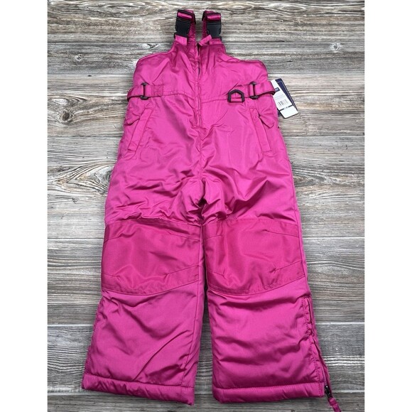 NWT Cherokee Hot Pink Winter Snow Bibs Snow Pants Girls 3T - Picture 1 of 14
